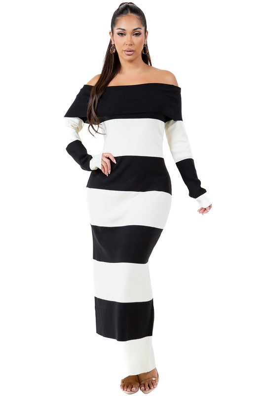 Color Block Maxi Dress