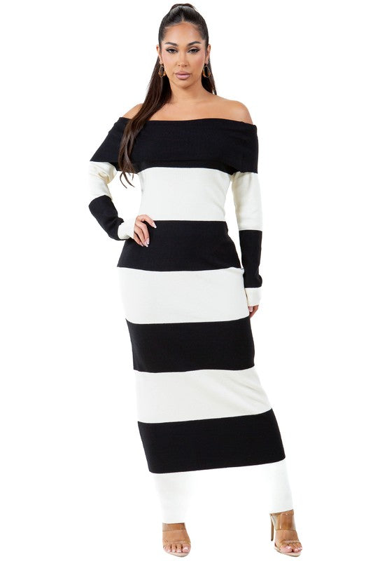 Color Block Maxi Dress
