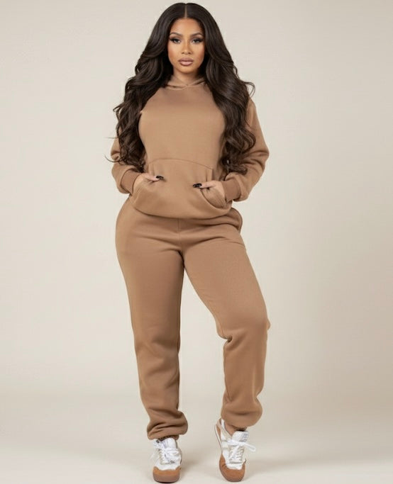 Khaki Sweatsuit Set