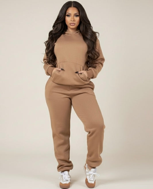 Khaki Sweatsuit Set