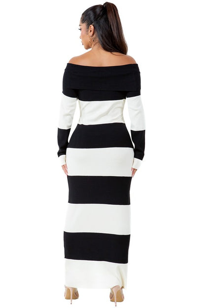 Color Block Maxi Dress