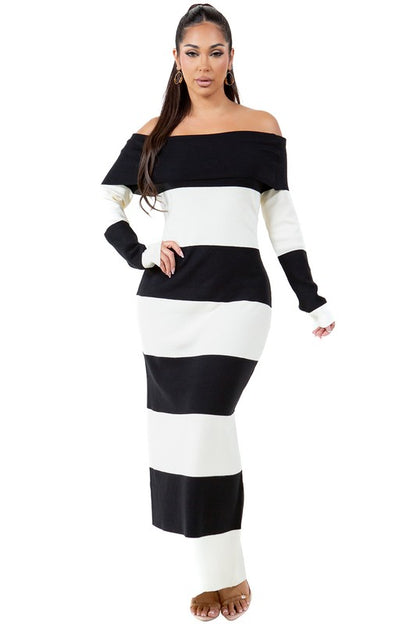 Color Block Maxi Dress